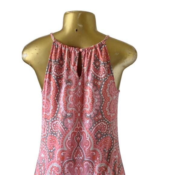 INC Womens Size Small Sleeveless Damask Boho Tribal Sequined Keyhole Neck Dress - Picture 7 of 9